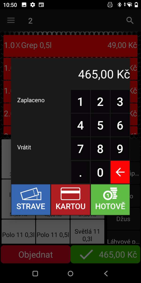 Mobilní číšník - Rozšíření pokladny AWIS - E-shop AWIS